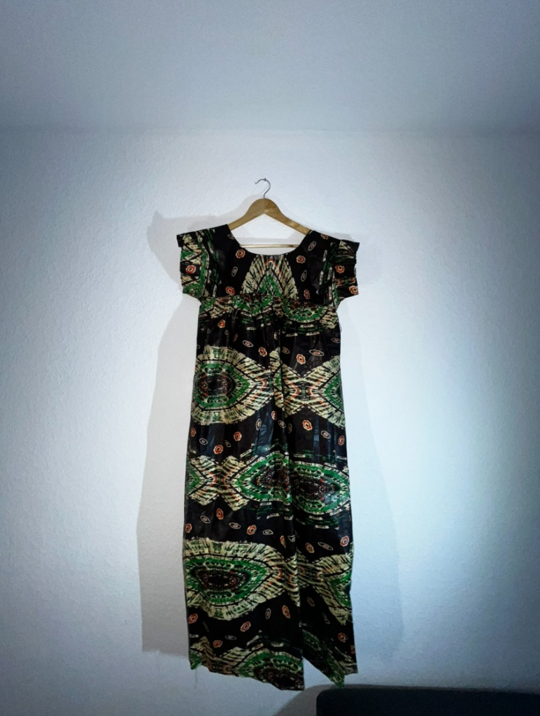 Robe Wax Héritage Noir & Vert